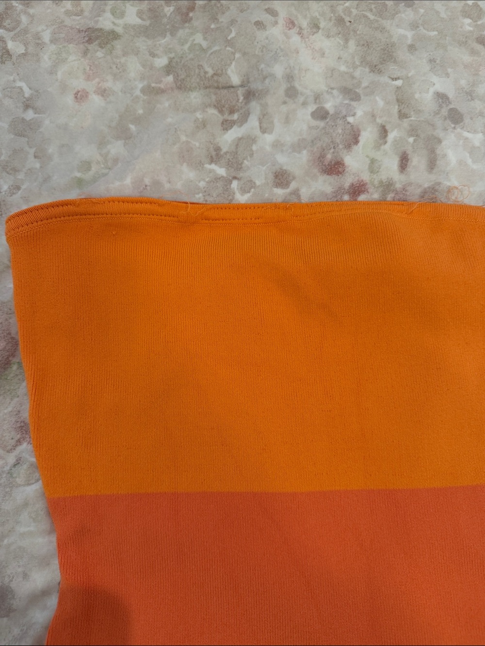 superdown Strapless Colorblock Bodycon Dress in Orange and Pink - Picture 4 of 4